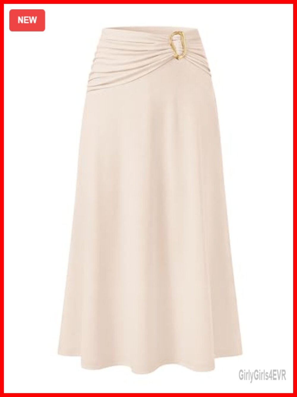 High Waist A-Line Knit Maxi Skirt Viscose Elastane Women